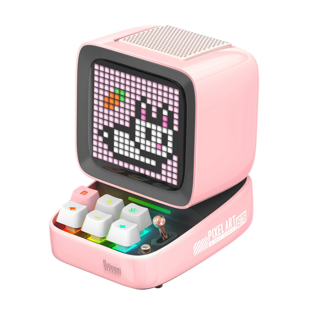 Divoom Ditoo Pro Retro Pixel Art Bluetooth Speaker Pink