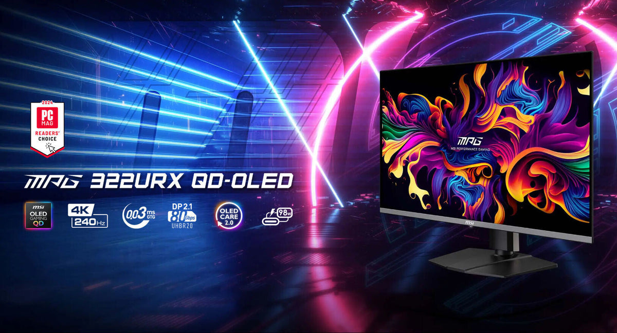 MSI MPG 322URX QD-OLED 31.5-inch 4K 240Hz Gaming Monitor