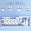 AULA F99 Pro Wireless Mechanical Keyboard Purple Star Vector Light Blue White Black