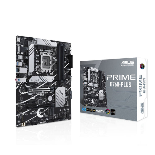 ASUS Prime B760-PLUS LGA1700 DDR5 ATX Motherboard Black Silver