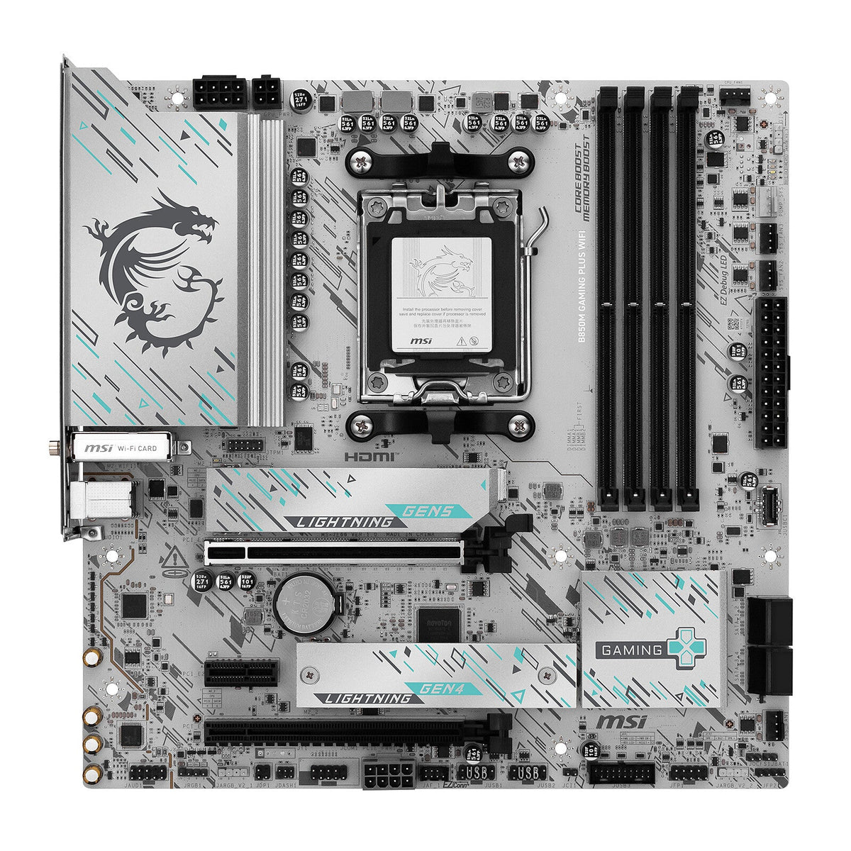 MSI B850M GAMING PLUS WIFI AM5 DDR5 Micro-ATX Motherboard