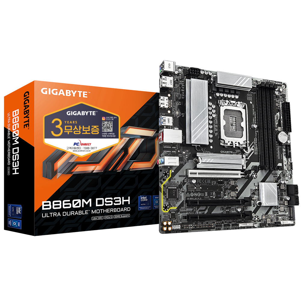 Gigabyte B860M DS3H Intel B860 LGA1851 Micro-ATX Motherboard