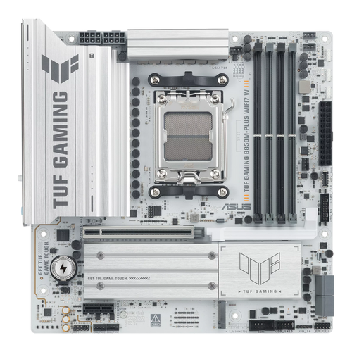 ASUS TUF GAMING B850M-PLUS WIFI7 W AMD B850 AM5 DDR5 Micro-ATX Motherboard White