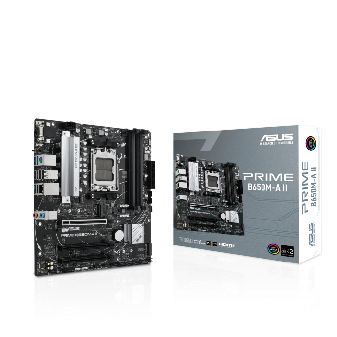 ASUS PRIME B650M-A II AMD B650 AM5 DDR5 Micro-ATX Motherboard
