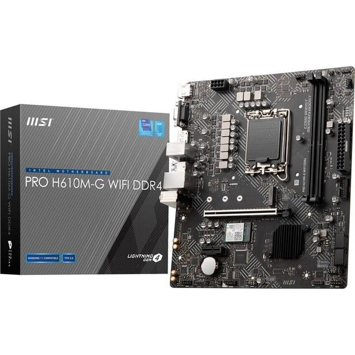 MSI PRO H610M-G WiFi DDR4 LGA1700 Micro-ATX Motherboard