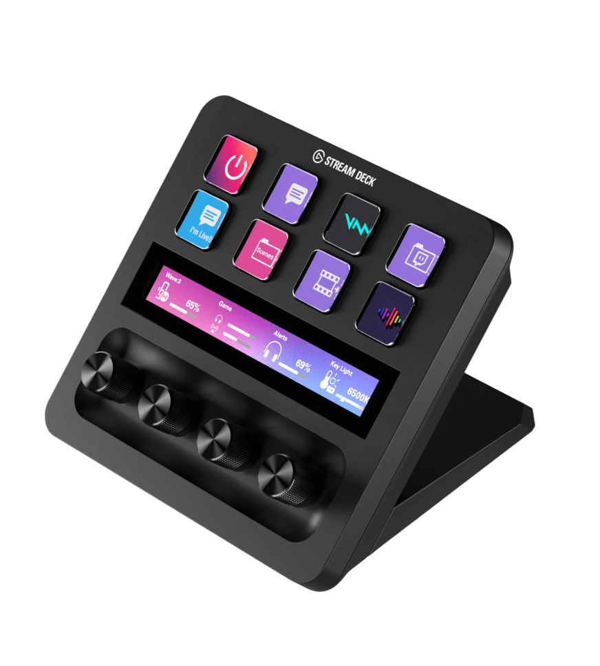 Elgato USB-C Stream Deck+ Audio Mixer & Production Controller - Black