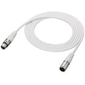 XLR 3-Pin Male to Female Cable - White - 3 Meter