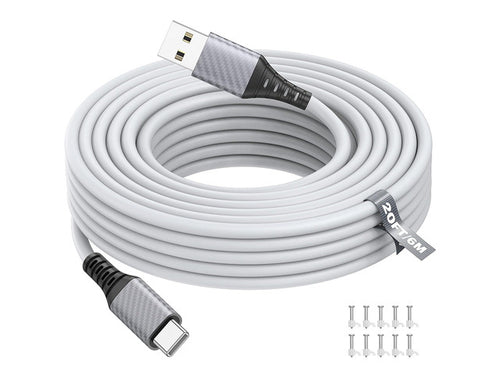 6 Meter USB Type-C to USB-A Fast Charging Cable - White
