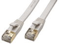 Cat8 Ethernet Flat Cable White - 1m