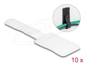 10pcs Hook-and-loop Fastener Cable Organizers - White