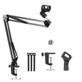 Adjustable Foldable Extendable Microphone Arm Stand - Black