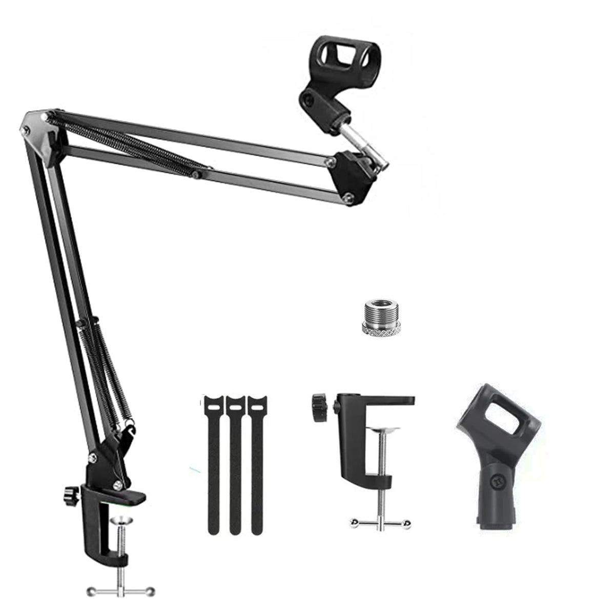 Adjustable Foldable Extendable Microphone Arm Stand - Black