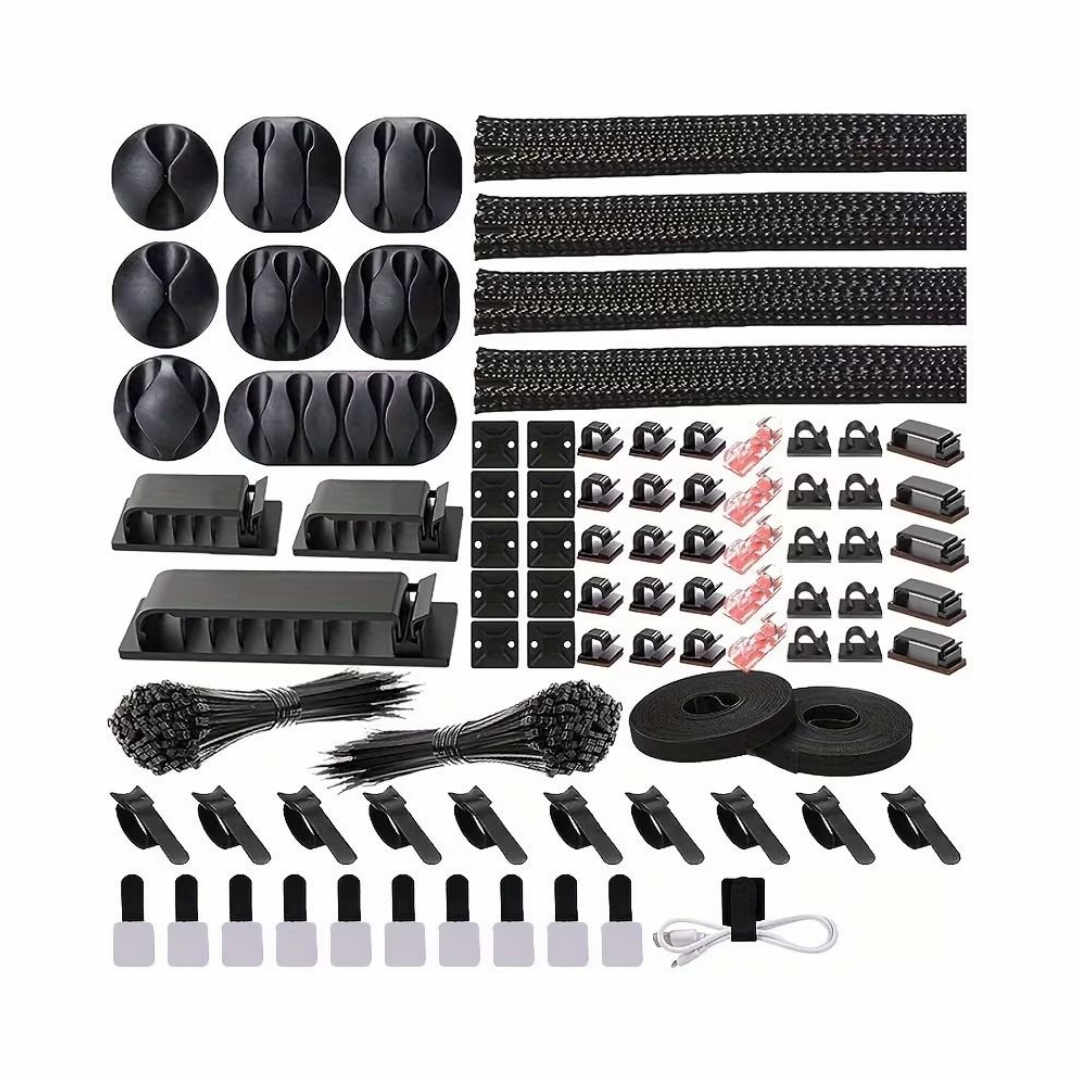 Cable Management Kit 250 pcs - Black
