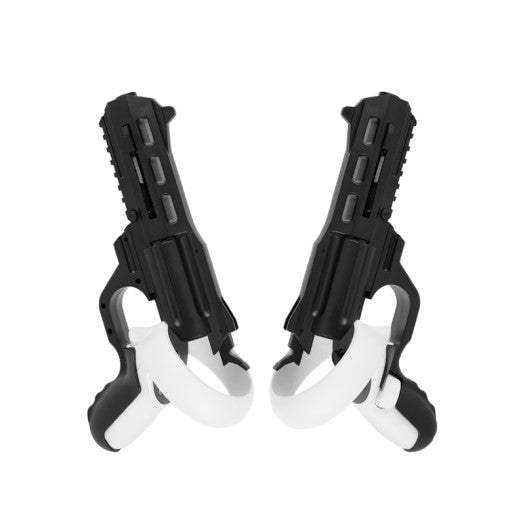 VR Game Gun for Oculus Quest 2 Controllers Pistol Case, Enhanced FPS Gaming Experience - Black GPMP   Gamers Point