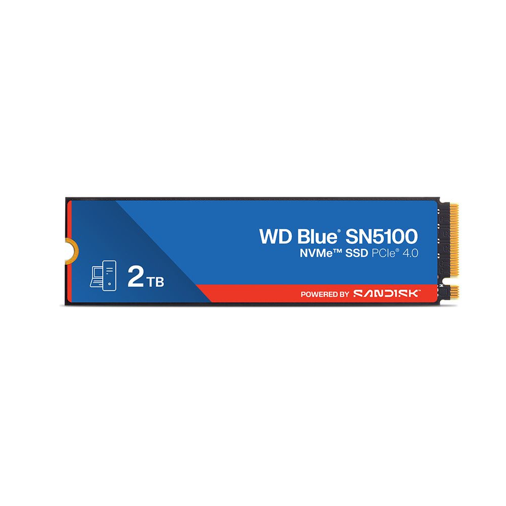 WD Blue SN5100 2TB M.2 NVMe SSD close-up, exact product model
