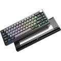 YUNZII AL68 Aluminum Wireless Mechanical Keyboard Cocoa Cream V2 Switch - Black